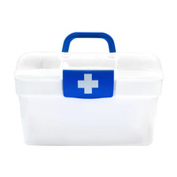 Boîte de premiers soins transparente et étanche, boîte de rangement de premiers soins avec serrure, boîte de rangement de médicaments ménagers