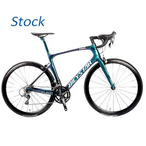 wholesale bicicleta de ruta carbon fiber look 2x8 bicycle frameset wheels groupset roadbike