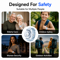 Bracelet intelligent personnalisé OEM ODM avec alerte par vibration, appel d'urgence, bracelet intelligent pour la sécurité des personnes âgées