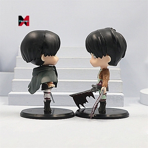 6 unids/set Eren Jaeger <span class=keywords><strong>Mikasa</strong></span> Rivaille <span class=keywords><strong>Levi</strong></span> Ackerman PVC Anime estatua acción <span class=keywords><strong>ataque</strong></span> en Titán figuras modelo Juguetes - Product Image 5