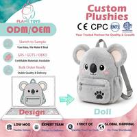 Expédition rapide, sac à dos en peluche doux et mignon personnalisé avec plusieurs compartiments et bretelles rembourrées pour les élèves du primaire unisexes