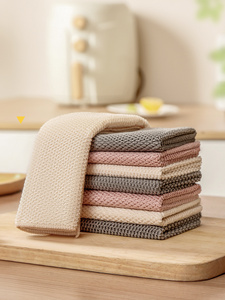 ผ้าเช็ดทำความสะอาดเมล็ดข้าวโพดพรีเมียม หนาพิเศษ ซึมซับน้ำมันและน้ำได้ดี ผ้าเช็ดจานในครัว นุ่ม แห้งเร็ว ผ้าไมโครไฟเบอร์นำกลับมาใช้ใหม่ได้ - Product Image 6