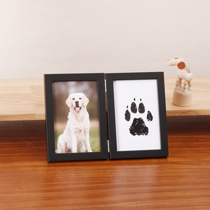Marco de Fotos Conmemorativo para Bebés ZICHENG 2026, de MDF, para <span class=keywords><strong>Huellas</strong></span> de Manos y Pies, Doble Lente, Hecho a Mano, 6x7 Pulgadas, para Escritorio/Mesa - Product Image 5