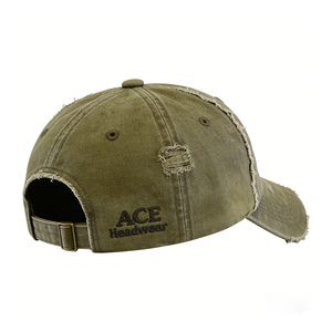 Gorra de Béisbol Personalizable con Bordes Deshilachados, Gorras de Béisbol Lisas y Desgastadas, Gorra de Béisbol de Algodón Lavado para Hombre - Product Image 4