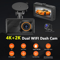 Caméra embarquée 4K avant et arrière, écran IPS 3 pouces, caméra embarquée 4K à 2 canaux, caméras embarquées 4K cachées, caméra embarquée 4K ADAS pour toutes les voitures