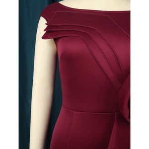 Abito Elegante OuYaan 2026 con Patchwork, Scollo a <span class=keywords><strong>U</strong></span> Senza Maniche, Decorazioni Floreali 3D per Donna - Product Image 2