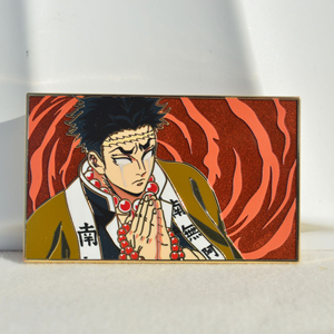 Pin de Aleación Esmaltada con Personaje de Anime, Pin Coleccionable de Personaje de Anime, Diseño Rectangular, Broche de Moda para Ropa y Bolsos - Product Image 6