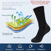 Chaussettes de sport pour hommes, femmes et jeunes, en nylon et élasthanne respirant et imperméable à 3 couches, pour la course à pied, la randonnée, la pêche, le cyclisme