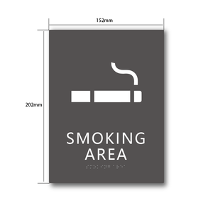 Designato simbolo di fumo <span class=keywords><strong>braille</strong></span> designato fumo zona svapo ADA segnaletica per affari da acrilico - Product Image 1