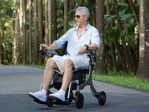 Déambulateur électrique avec siège, dispositif d'assistance à la marche léger - Product Image 2