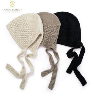 Automne et hiver chaud protecteur d'<span class=keywords><strong>oreille</strong></span> laine tricoté unisexe <span class=keywords><strong>cachemire</strong></span> chapeau bonnet en tricot - Product Image 2