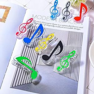 Colored Acrylic Music Score Clips For Piano Guitar Sheet Music Holder <b>Instrument</b> Accessory Set Of 10 Transparent Musical Note - Product Image 2