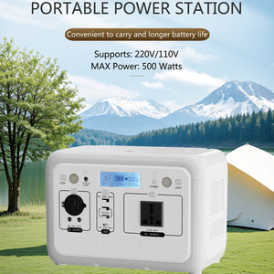 Estación de Energía Portátil LiFePO4 de 500W 460.8WH con Carga Solar para Auto, Pantalla LCD, 220V/110V, Linterna, Onda Sinusoidal Pura para Exteriores - Product Image 1