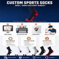 Chaussettes de football montantes robustes en tricot, antidérapantes, respirantes, à séchage rapide, en Spandex/Nylon/Coton, avec bout et talon renforcés