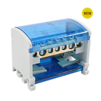 Conector de Bloque de Terminales para Caja de Distribución de Energía en Riel DIN de Cobre de 6 Polos SiRON Serie H501 500V/125A