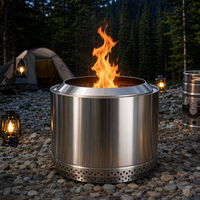 Barbecues sans fumée en acier inoxydable de 27 pouces, cadeaux naturels, fournitures de jardin, foyer extérieur