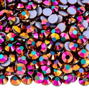 OLeeya Vente en gros Strass thermocollants couleur AB de haute qualité SS16 SS20, Strass en cristal Hotfix pour robes, nœuds et vêtements - Product Image 4
