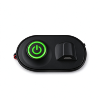 Interrupteur à bouton-poussoir en silicone Type-C 3,7-12V avec contrôle de température, indicateur LED 3 niveaux et minuterie personnalisée pour vêtements chauffants