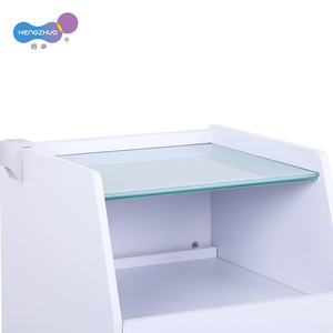 รถเข็นทำเล็บเท้าสุดหรูพร้อมไฟ LED แว่นขยายแสงเย็นโคมไฟยูวีลิ้นชัก5ชั้นเครื่องมือความงามรถเข็นสำหรับร้านเสริมสวย - Product Image 5