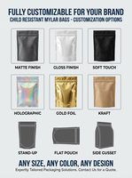 Sachets de thé personnalisés à quatre soudures, en feuille d'aluminium, haute barrière, hermétiques, refermables avec fermeture éclair, finition mate, MOQ 500 pièces, usine OEM