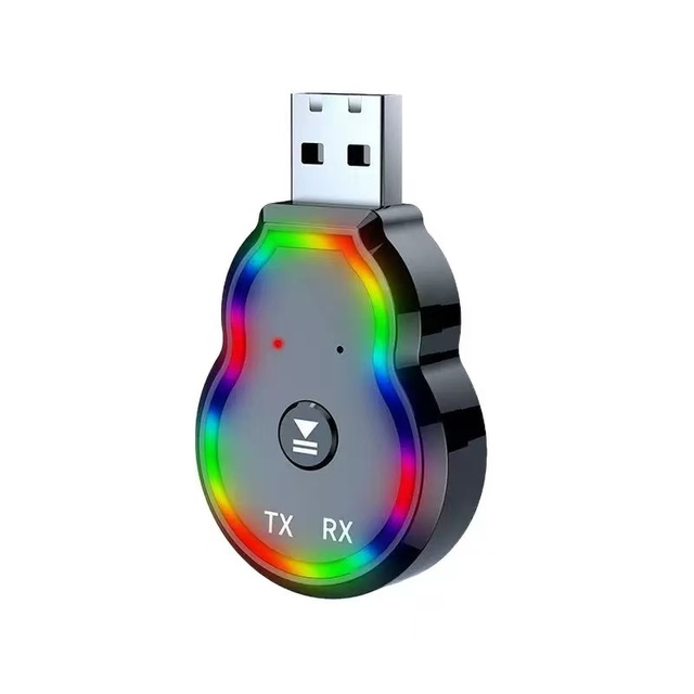 OEM 2026 USB Colorful BT 5.3 Audio Adapter Handsfree Car Kit 3.5Mm Aux Audio Receiver Wireless BT Transmitter Receiver