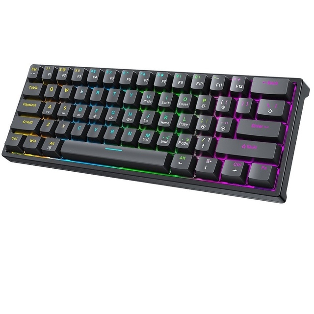 Hot Sales K101 61-Key PBT Backlit Green Shaft Real Mechanical Portable Laptop Desktop Computer Keyboard Small Electronic