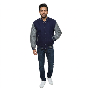 Vestes universitaires en cuir et laine pour hommes, style personnalisé, très demandées pour l'hiver. - Product Image 1