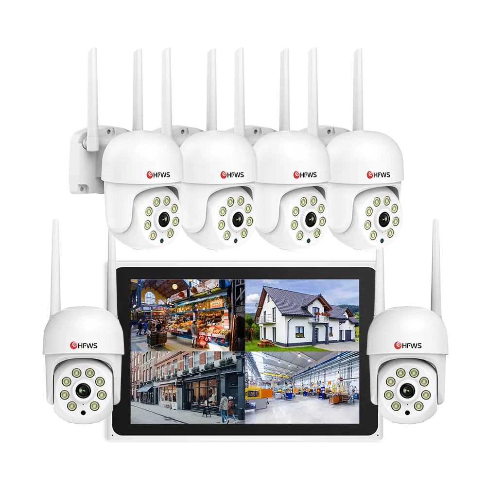 3MP 8CH Nvr With 10 Inch Screen Tuya Smart Home Wifi Ptz Camera System Ip Camera Kit Surveillance Night Vision