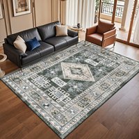 Großhandel Maschinengefertigte Moderne Blumen-Polyester-Teppiche mit Niedrigem Flor, Wendbare Bodenbeläge für Wohnzimmer - Umweltfreundlich und Rutschfest