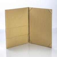 Couverture de menu en cuir personnalisée en gros couverture de menu de haute qualité dossier de facture de vin de restaurant caisse enregistreuse conception personnalisée personnalisée