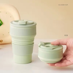 Reusable Silicone Folding Cup Portable Telescopic Coffee Cups Outdoor Camping Travel Hiking Collapsible Cup <b>Drinkware</b> - Product Image 1