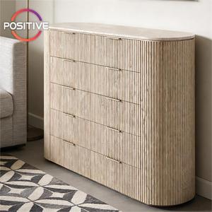 <span class=keywords><strong>Aparador</strong></span> con Estructura de Madera Contrachapada, Tapa de Mármol Natural, 10 Cajones, Almacenamiento en Capas para Sala de Estar, Dormitorio, Decoración del Hogar - Product Image 1
