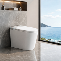 WC intelligent automatique CUPC avec bidet intégré, séchage à l'air, évacuation en S et télécommande incluse