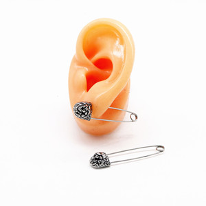 yunnique Animal <b>Earrings</b> Lion Head Titanium Steel Unisex Party Fashion Jewelry Studs - Product Image 2