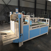 Máquina Semiautomática para Pegar y Doblar Cartón Corrugado / Máquina para Fabricar Cajas con Pegamento