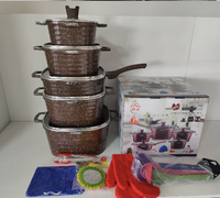 Ensemble de casseroles et poêles Cook Dinnerware 21 pièces avec 10 pièces d'ustensiles de cuisine, nouvelle arrivée, utilisation domestique, ensemble d'ustensiles de cuisine de cuisine