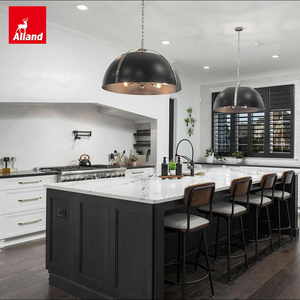 Muebles de Cocina Modernos Americanos de Lujo Alland, Gabinetes de Isla de Cocina Estilo Shaker, Muebles de Cocina con Cajones de Madera MDF - Product Image 1