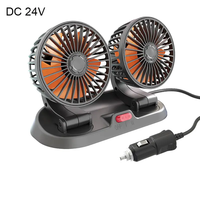 Ventilateurs de refroidissement pour voiture à double tête, rotatifs à 360 degrés, réglables, USB DC12V/24V
