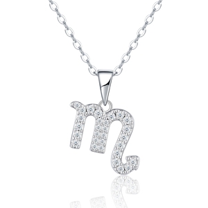 Collar de Plata de Ley S925 con Signo Zodiacal Escorpio, Chapado en Oro, con Moissanita, Colgante de Escorpión, Joyería Delicada, Regalo de Cumpleaños - Product Image 1