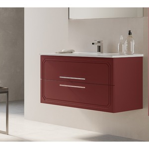 Base suspendida para baño MAYA2 de 81 cm en acabado mate color óxido con serigrafía - Product Image 1