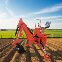 Chargeuse-pelleteuse hydraulique pour tracteurs de 18 à 66 CV, attache de tracteur à 3 points avec 180 °   Boom Swing pour l'agriculture et l'usage domestique