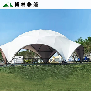 Dôme sphérique extérieur, structure en acier, tente de camping semi-permanente, grande tente de réception, camping d'usine - Product Image 3