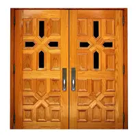 Simple Lowes Exterior Teak Wooden Single Main Door Designs