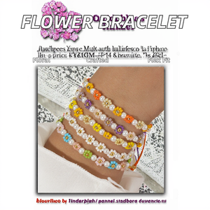 Go2boho Adjustable <b>Sister</b> Friendship for <b>Bracelet</b> Handmade Beaded Flower with Freshwater Pearl Jewelry Gift for Women and Girls - Product Image 2