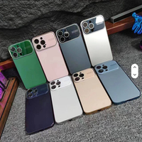 Coque de téléphone mate à grande fenêtre galvanisée de couleur originale pour Iphone 16 15 14Pro Max 11 12 13 Film protecteur de lentille en verre