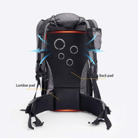 Mochila de Senderismo Impermeable Personalizada de Fábrica con Certificación BSCI, Bolsa de Viaje para Campamento al Aire Libre, Mochila de Nailon Ultraligera de Moda de 56-75L