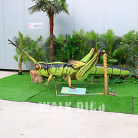 Zoo-Park-Ausstattung Insektenmodell Große Tierstatuen Outdoor-Stahl-Skulptur eines Heuschrecken für Einkaufszentren und Schulen