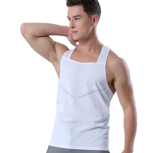 Custom Marathon Seamless Vest <strong>Men</strong> Training Light Quick Dry Running Vest <strong>Green</strong> Mesh Breathable <strong>Men</strong> Sports Tank <strong>Top</strong> - Product Image 2