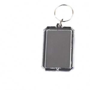 DIY Clear Octagon Acrylic Photo <b>Frame</b> Keychain - Blank Custom Transparent Keyring for Promotional Gifts - Product Image 4