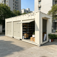Mini conteneur de stockage préfabriqué, boîte de stockage modulaire, maison de stockage portable en acier pour entrepôt